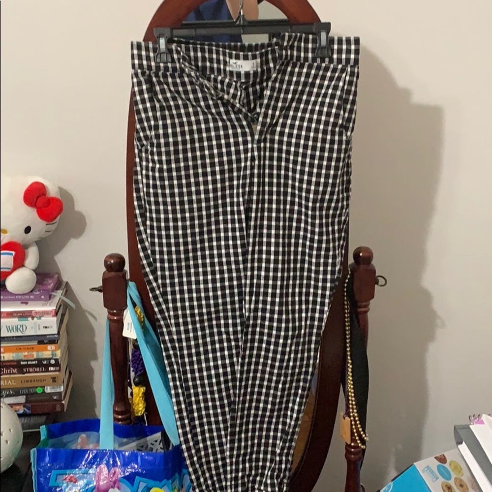 Hollister Gingham Ankle Pants